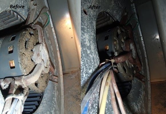 Cleaning your system restores and prolongs the life Blower Wheel Cleaning1